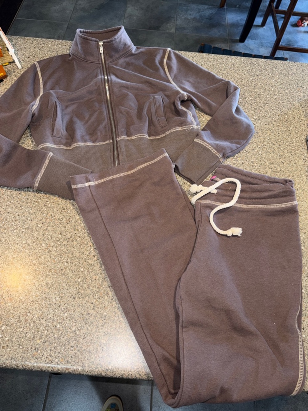 Edikted Zip-Up Jacket and Drawstring Sweatpants Set - Picture 1 of 3